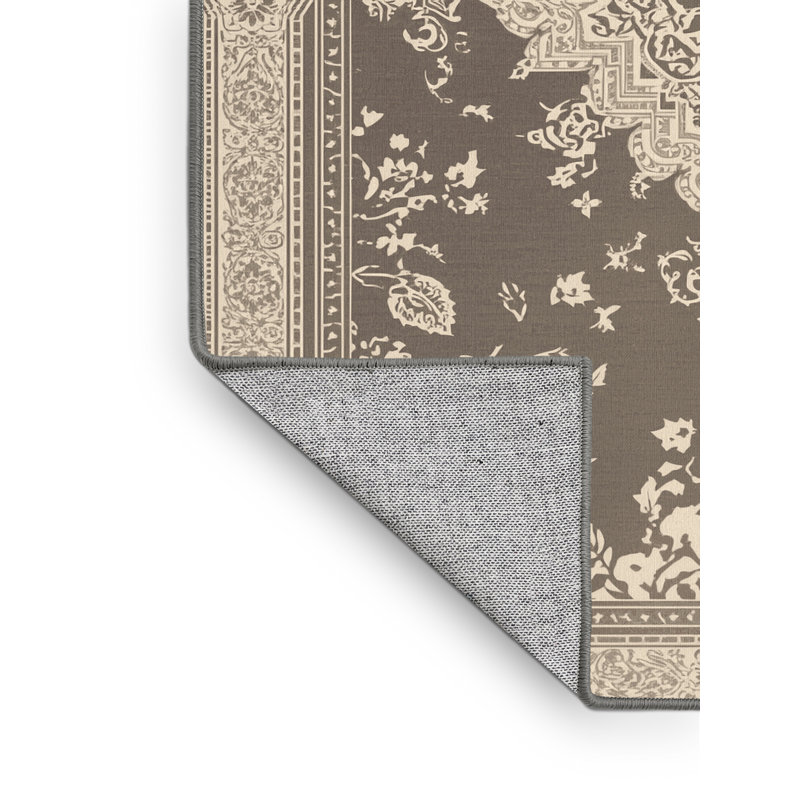 Tapis oriental gris délavé à la machine Villes et pays Madrid Royal Palace, 8 x 12