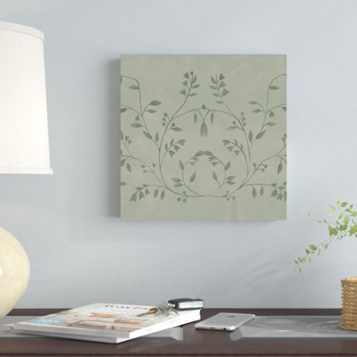 Reproduction d’art sur toile tendue, "les vignes en vert" symétrique
