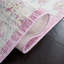 Tapis viscose rose / crème