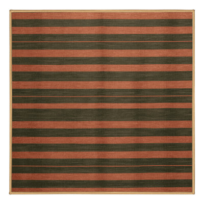 Machine Washable Horizontal Stripes Brown Area Rug