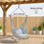 Chaise hamac, fauteuil suspendu en macramé, gris-2006148656