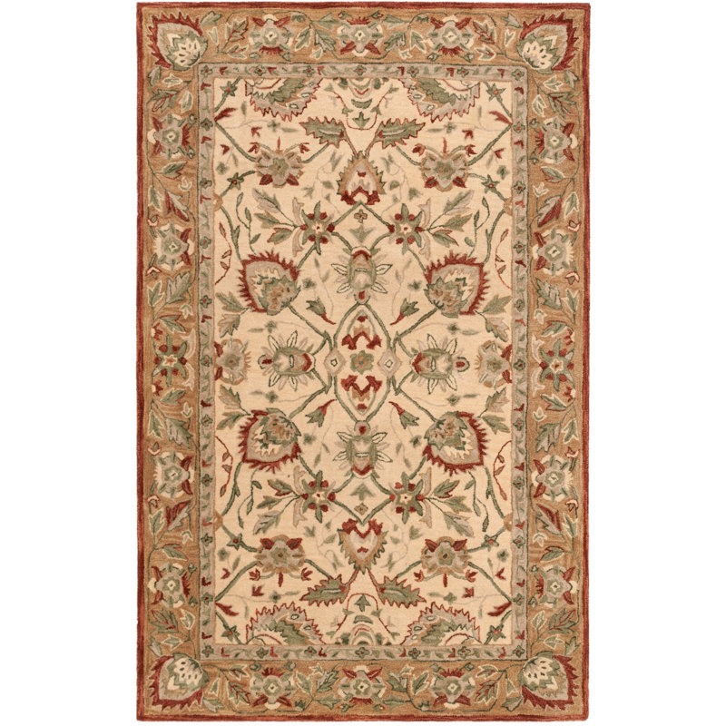 Antiquity Jaki Rust and Ivory Wool 9' x 12' Area Rug