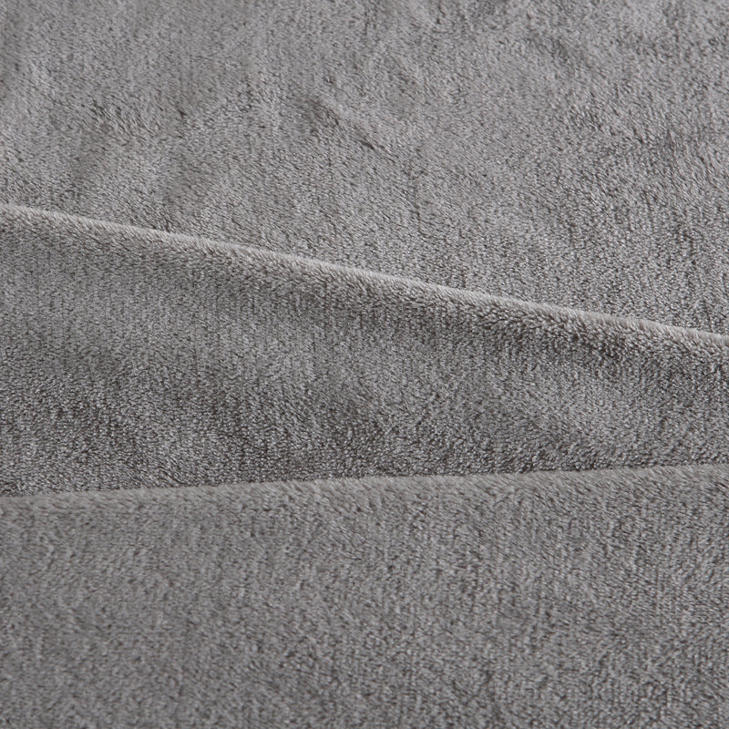 Cozy Comfort Full-Size Ultra Soft Fleece Blanket in Classic Grey