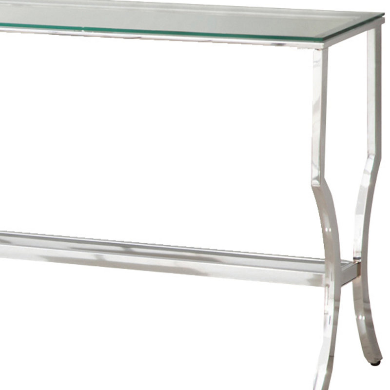 Keelee 43.5'' Glass Top Console Table