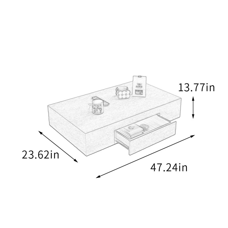 Wagram, H 13,77 po x L 47,24 po x l 23,62 po