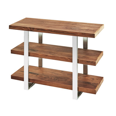 Mid-Century 32" X 13 1/2" X 25 1/2" Walnut 3 Tier Frame Riser