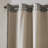 Knitted Jacquard Damask Total Blackout Grommet Top Curtain Panel(Only 1 Pc Panel)