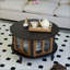 Table basse ronde à trois portes avec rangement, table basse moderne en placage de bois véritable, idéale pour le salon, un appartement ou un bureau, idéale pour les petits espaces-917362426