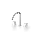 Acquaco Linki Marble Deck Mount Three-Hole Widespread Bathroom Lavatory Faucet with 6-5/8'' Spout Reach