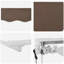 VidaXL 300cm W x 250cm D Polyester Cover Retractable Patio Awning