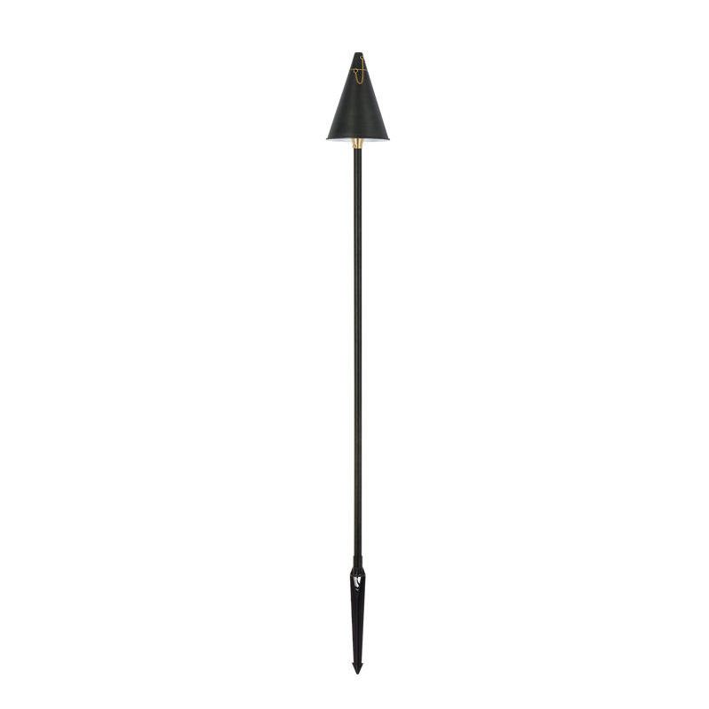 Lampe torche d'extérieur en laiton coulé de 12 po de largeur x 8 po de hauteur x 24 po de hauteur en bronze foncé