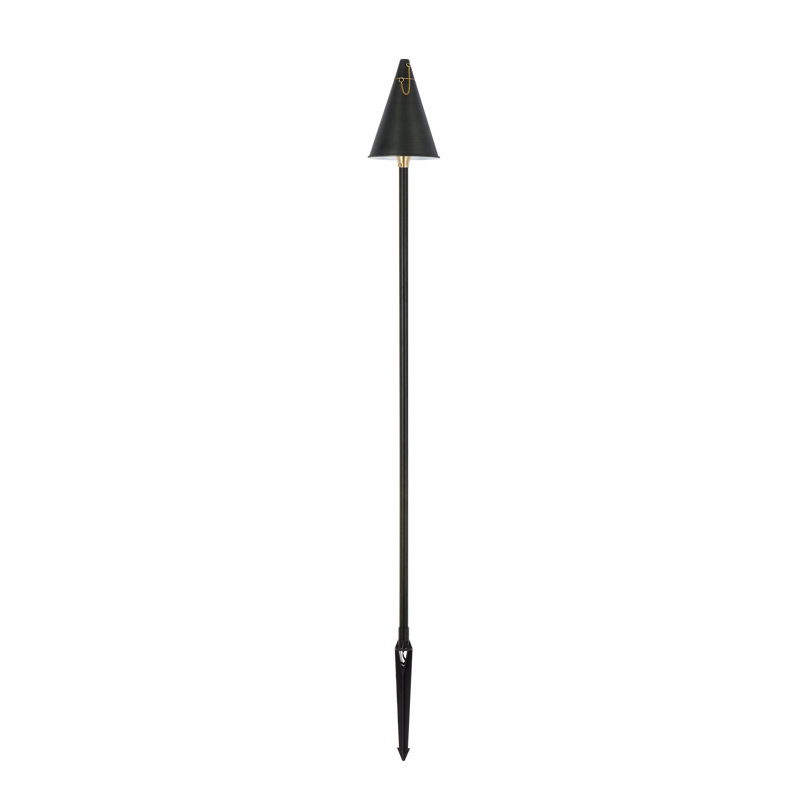 Outdoor 12V Cast Brass torch light 8 inch Wide x 24 inch High in Dark Bronze