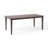 Dining Table, 76 Inch Rectangular, Curved Corners, Brown Rubberwood