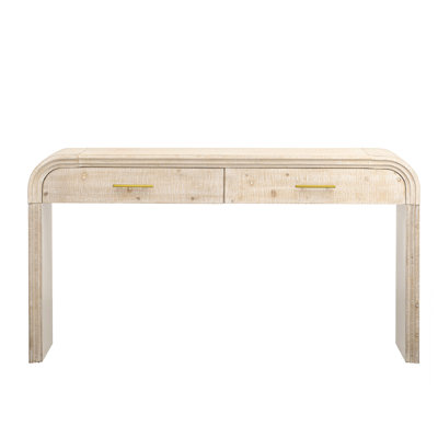 Unique Retro Silhouette Console Table With Open Style, Two Top Drawers For Entrance, Dinning Room, Living Room