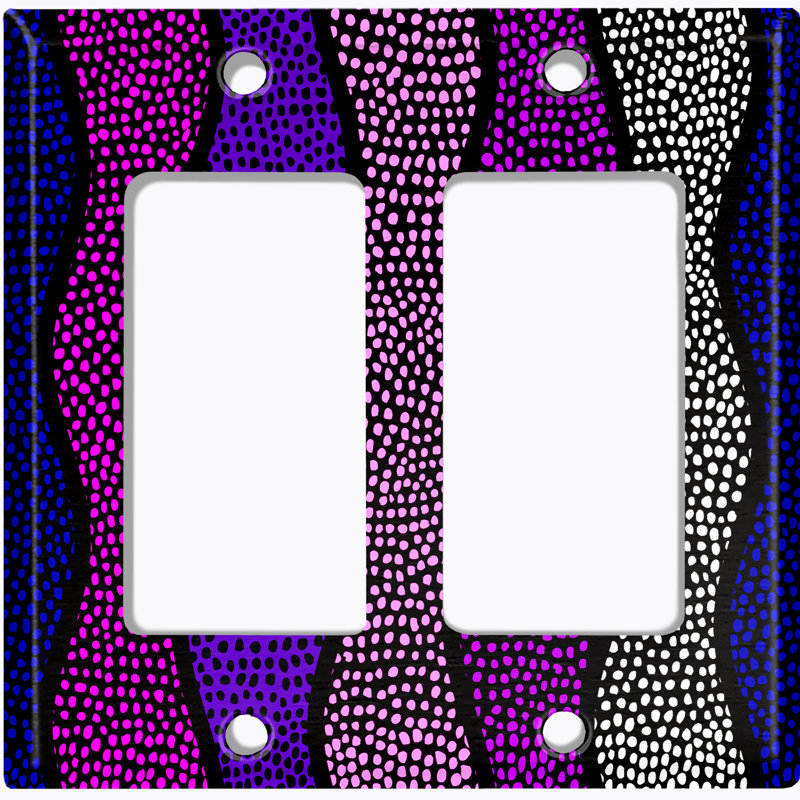 Patterned 2 - Gang Toggle Light Switch Standard Wall Plate