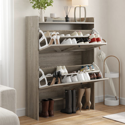 16 Pair Shoe Storage Cabinet