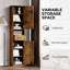 Armoire de rangement étroite de 69 pouces de haut avec 2 portes de grange, 1 tiroir et tablettes réglables pour la salle de bain, le salon, le vestibule et la cuisine-533488789