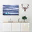 Blue Whale with Ocean Scene in Abstract - Wrapped Canvas-55313593
