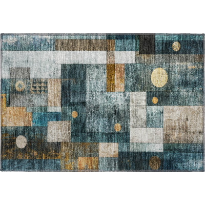 Premium Machine Washable Mayfield AMF1123 Geometric Rug