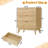 Nightstand Set of 2 with 3 Drawers, Fluted Modern Design for Bedroom, 23.6"W X 15.8"D X 28.3"H, Twill Nature-104463772