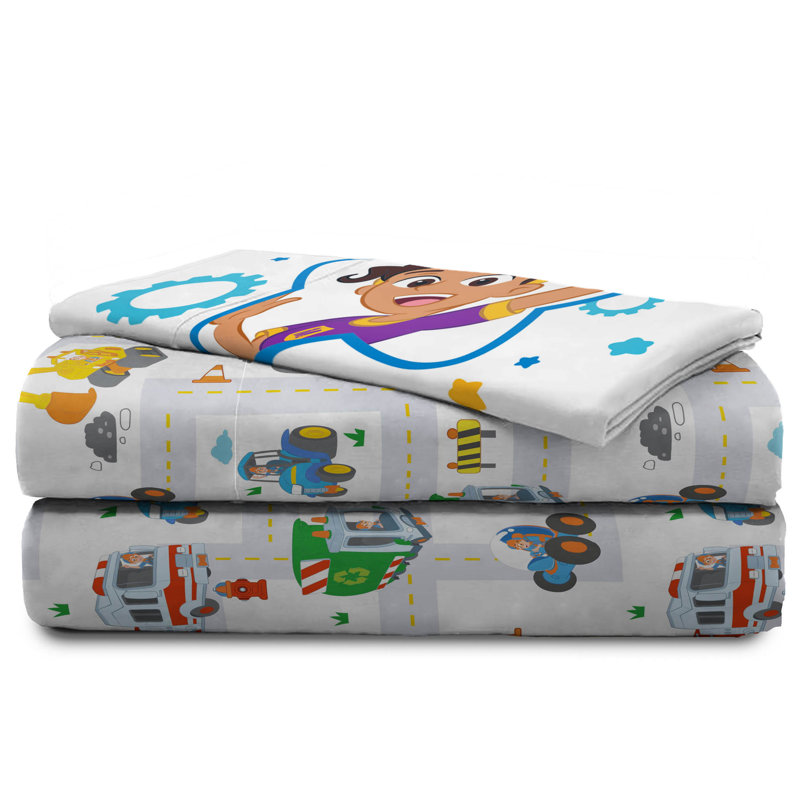 Blippi How Does This Work 3 Piece Toddler Sheet Set
