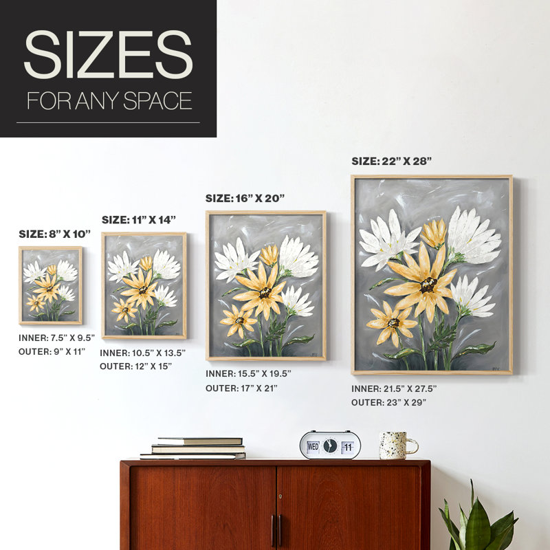 Summer Daisies I Framed Print - Solid Wood