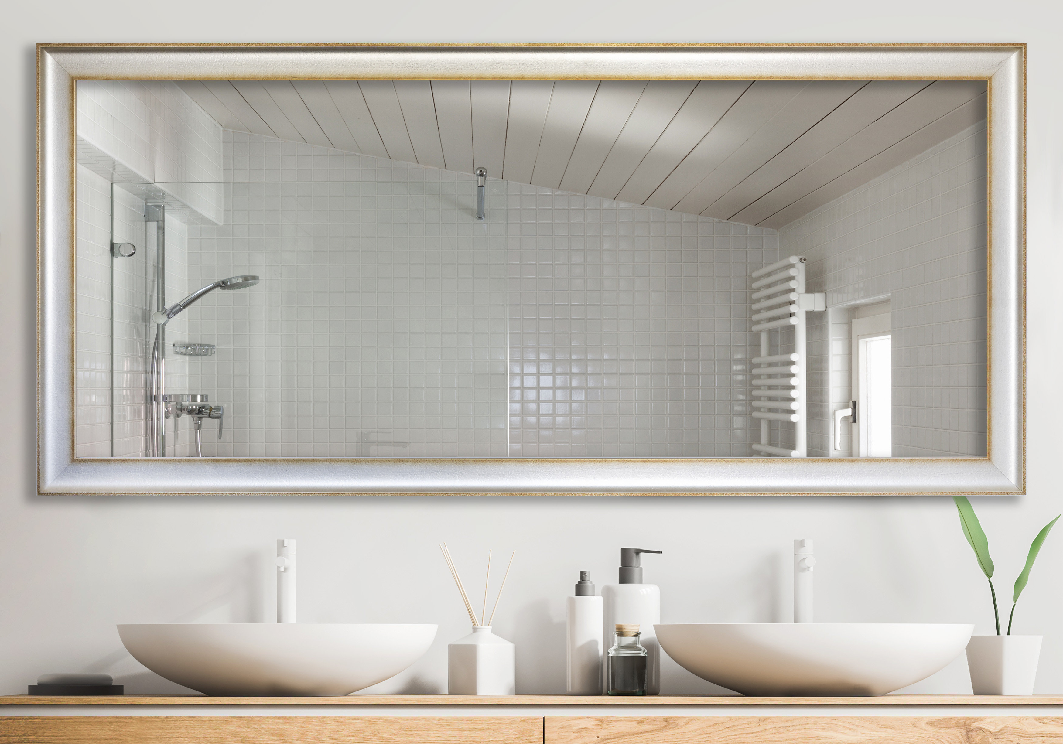 Laurel Foundry Modern Farmhouse Navarette Solid Wood Flat Wall Mirror ...