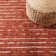 Tapis rouille rayé tissé à plat à la main Ferrera