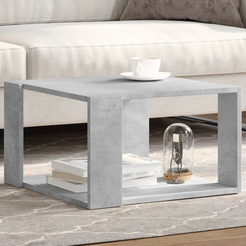 Aleydis Coffee Table Hallway Side Table Desk Accent End Table Engineered Wood, Grey Sonoma, 51.5 x 51.5 x 30 cm (L x W x H)