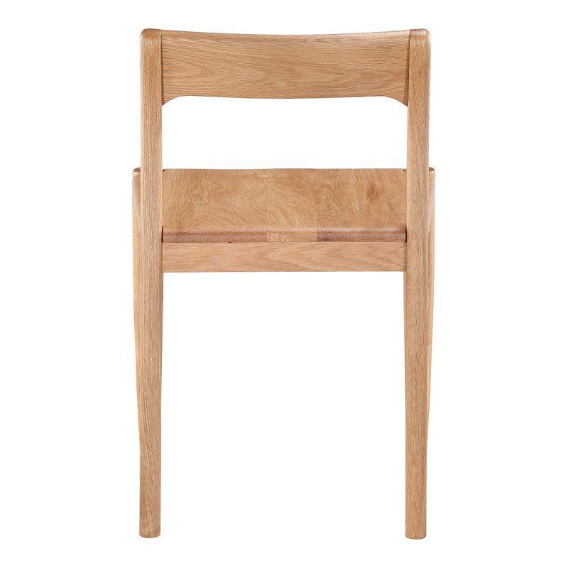 Krieger Solid Wood Slat Back Side Chair, Natural