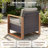 Palomares 6-Piece Outdoor Conversation Set With Swivel Gliders And Square Fire Pit Table, 7-Person Wicker Patio Seating With Armchairs-253674650-253674651