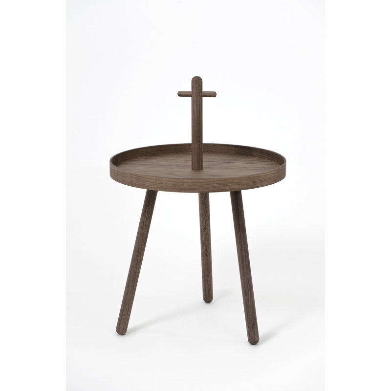 Bostic Round Side Table, Walnut