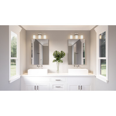 3-Light Dimmable Steel Vanity Light