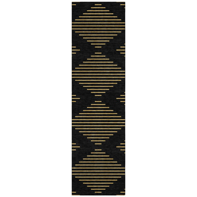 Norelia Black Washable Indoor-Outdoor Rug - 