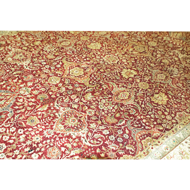 Handmade Silk and Wool Area Rug