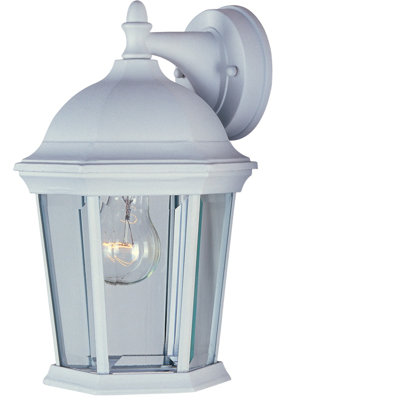 Allegan 12" H Aluminum Outdoor Wall Lantern with Beveled Glass
