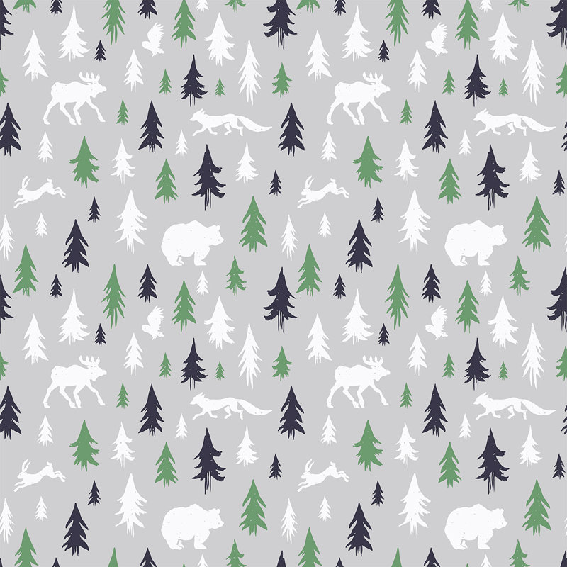 Panneau de papier peint adhésif et colle forest baby Warrior, L 126 po x l 24 po