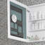 Pharmacie pour salle de bain avec cadre à miroir biseauté l 48 po x H 30 po-253346340