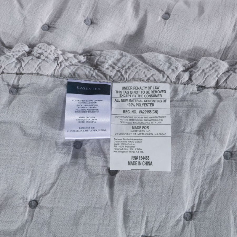 Modern & Contemporary Cotton Blend Quilt, Gray, Queen