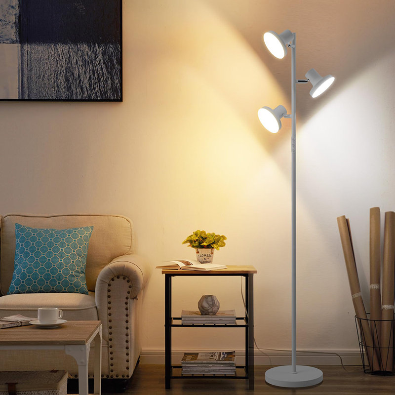 Lampe sur pied à DEL 36W, Gris