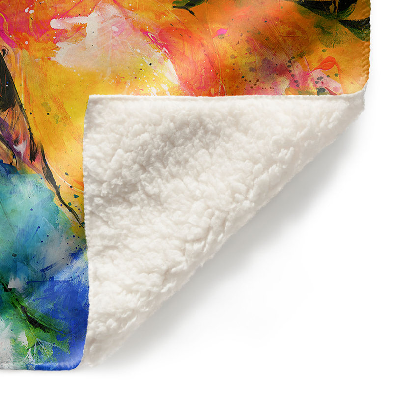 Couverture sherpa douce joyful ecstascy ii, l 68 po x L 80 po