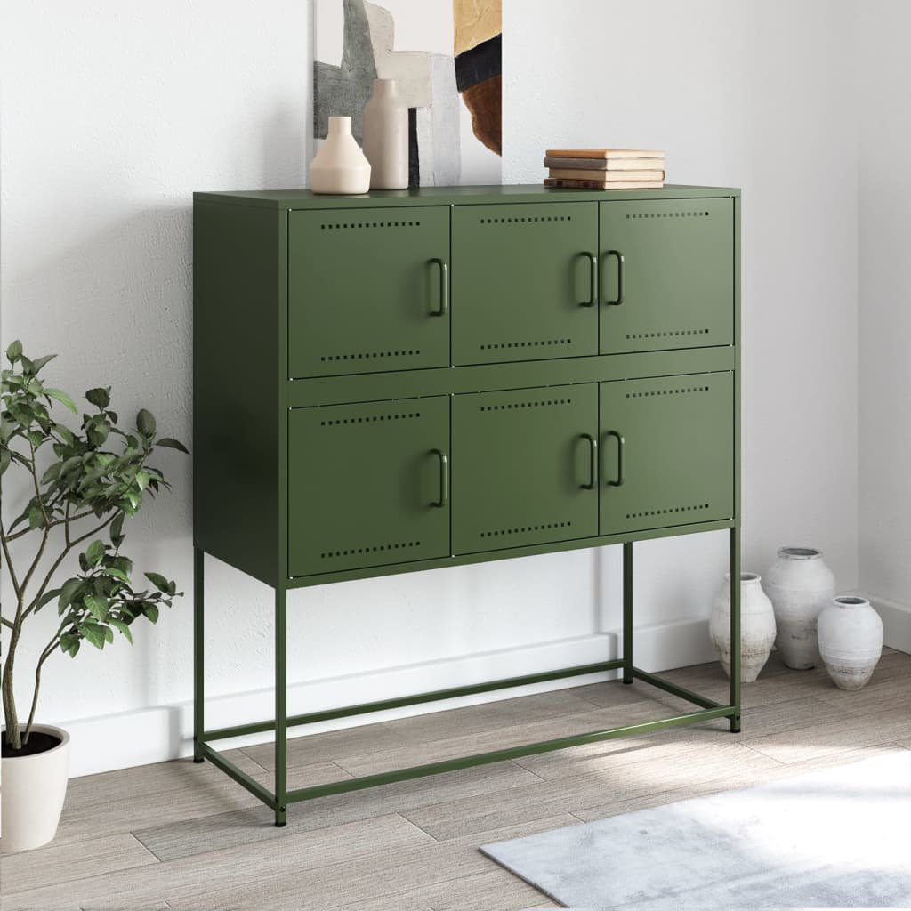 Vidaxl Sideboard 100,5x39x107 cm kaltgewalzter Stahl