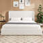 Upholstered Boucle Bed Frame with Wingback Headboard