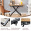 Ensemble de table et de chaises, plateforme de levage multifonctionnelle moderne, jumelée à 4 chaises avec coussins incurvés-1306487836-1306487839-1306487810
