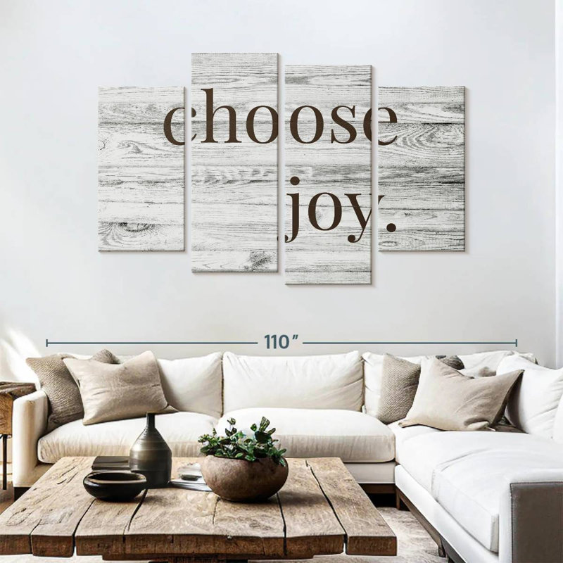 Tergel Choose Joy Typography, 54" H x 84" W