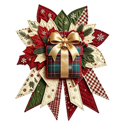 Trousse de couture pour décorations de Noël, suspension de porte matelassée, décorations de Noël