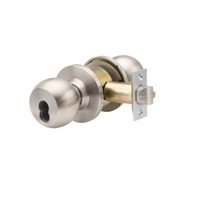 Heavy-Duty Stainless Steel Grade 1 Commercial Entry Door Knob with Lock and IC Core
