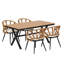 Contemporain d'extérieur avec chaises en PE et table-120619129