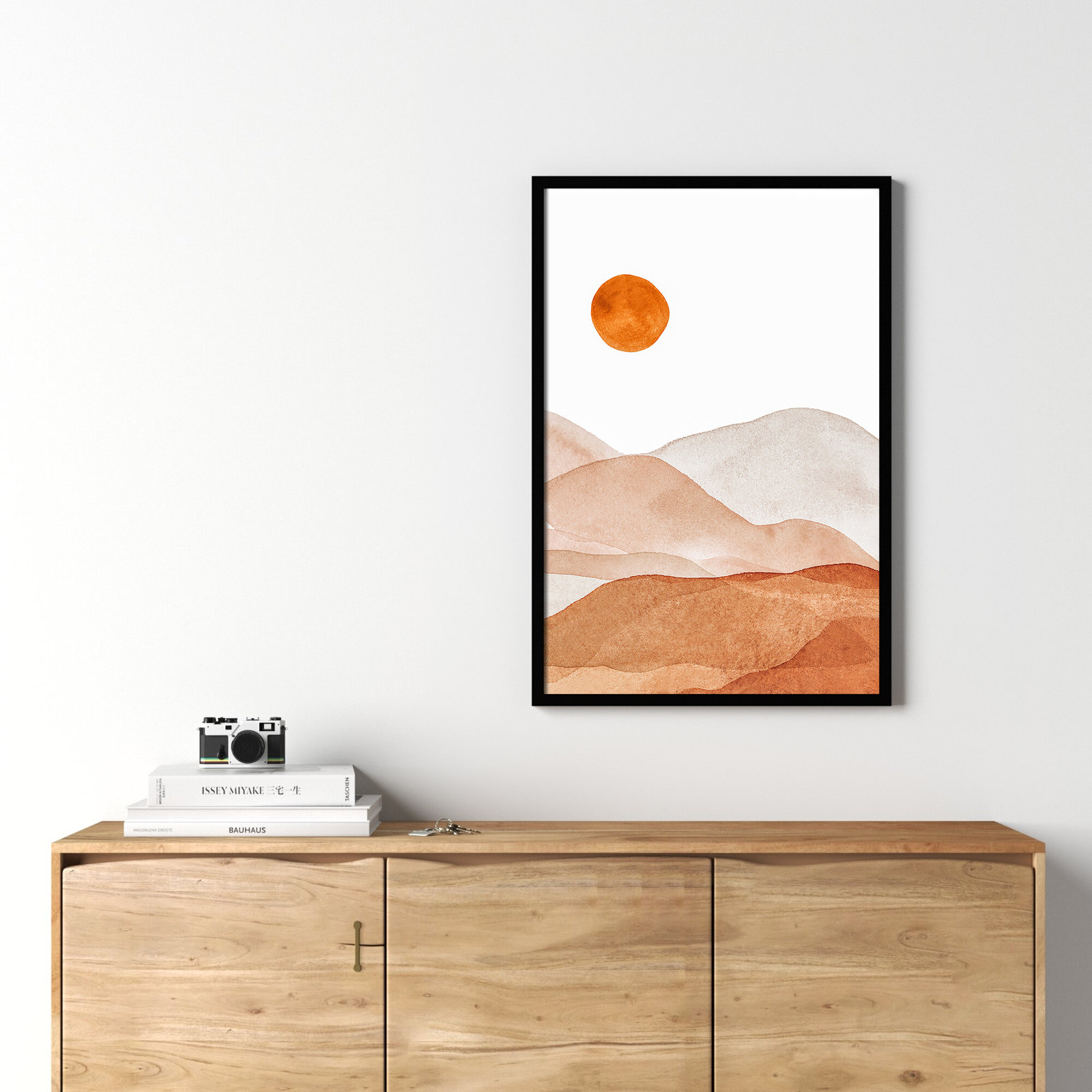 Doris "Mountain Range I" Print, Black, 34.25" H x 23.25" W x 0.88" D