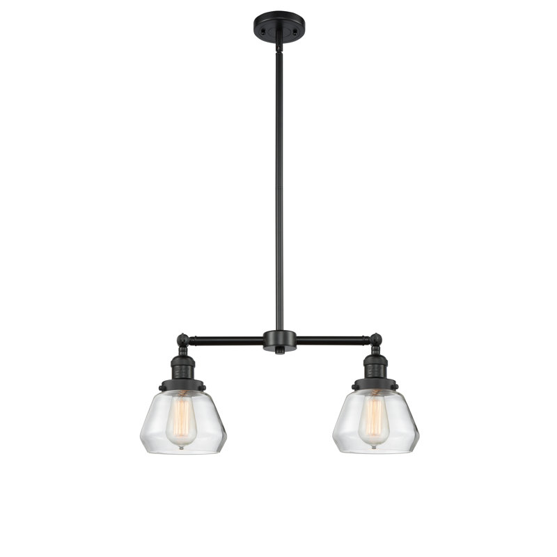 Chill 2 - Light Kitchen Island Pendant, No Bulb Included, Clear, Matte Black